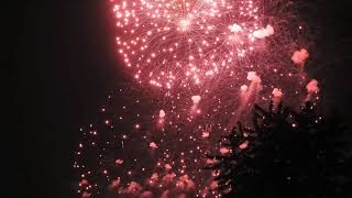 Футаж розовый фейеричные салюты /  Background Futage pink enchanting fireworks