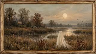 Halloween TV Art 🎃 | Vintage Ghost Frame Art | Cozy Spooky Fall Decor