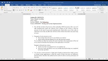 Mid Exam Testing and Systems Implementation