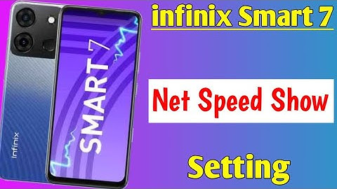 infinix smart 7 me net speed show kaise kare | how to show net speed infinix smart 7