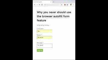Why you never should use the browser autofill form feature.