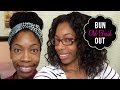 How to Bun Old Braidout - No Ponytail Holder Needed