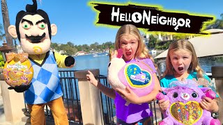 Hello Neighbor Prank Steals Our Rainbocorns! Toy Scavenger Hunt!!! screenshot 5