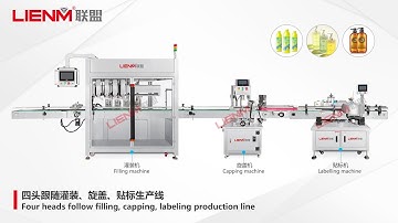 Automatic Filling Capping Machine For Shampoo/Shower Gel/Hair Oil/Soap Detergent Dishwashing Liquid