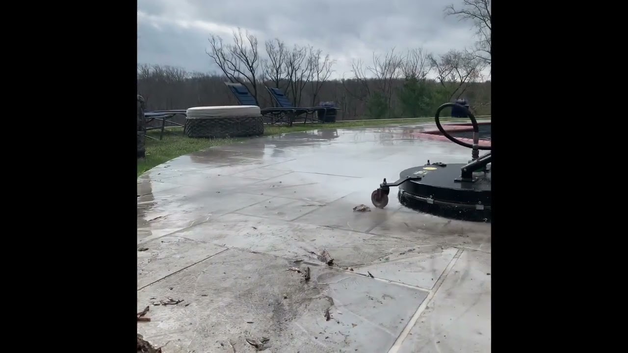How to power wash your pool deck