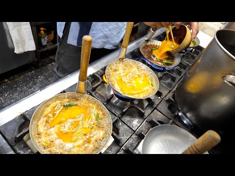 信じられない超絶かつ丼ラッシュ！行列ができる大衆うどんそば屋の仕事丨Udon Restaurant's Ultimate Egg Rice Bowl