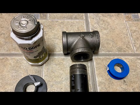 How I Seal/ Install Threaded Water Pipe Fittings Line Up Boiler Pipe