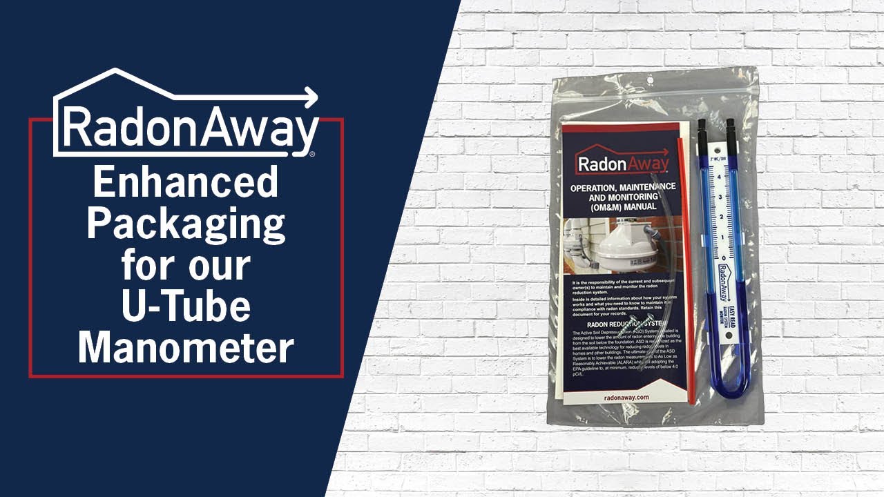 RadonAway Easy Read Manometer Blue - Radon Fans, Mitigation System