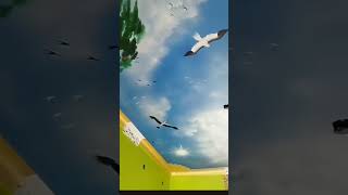new sky penting #art #wall #3dwallpainting #walldecor #youtubeshorts #3dwallart
