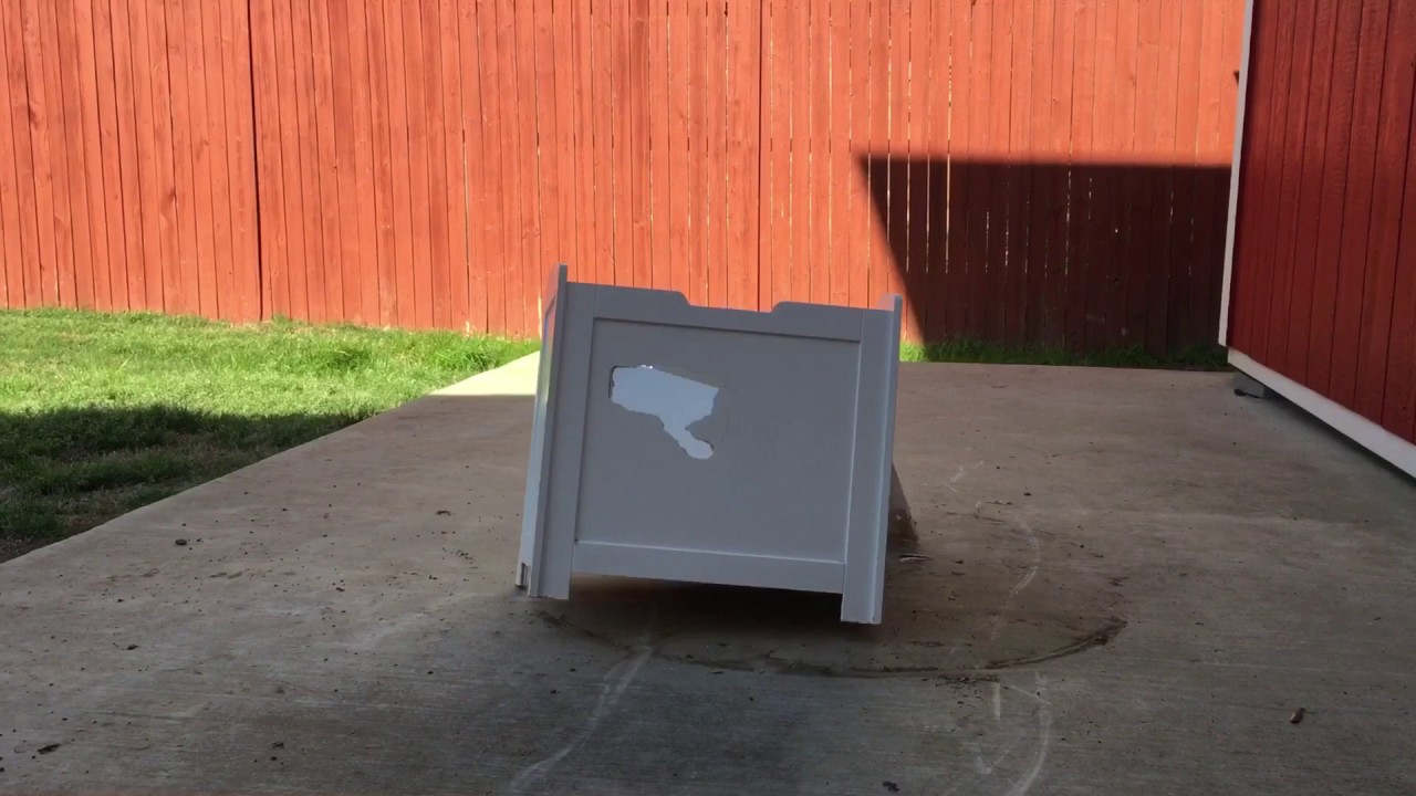 Destroying a wooden box - YouTube