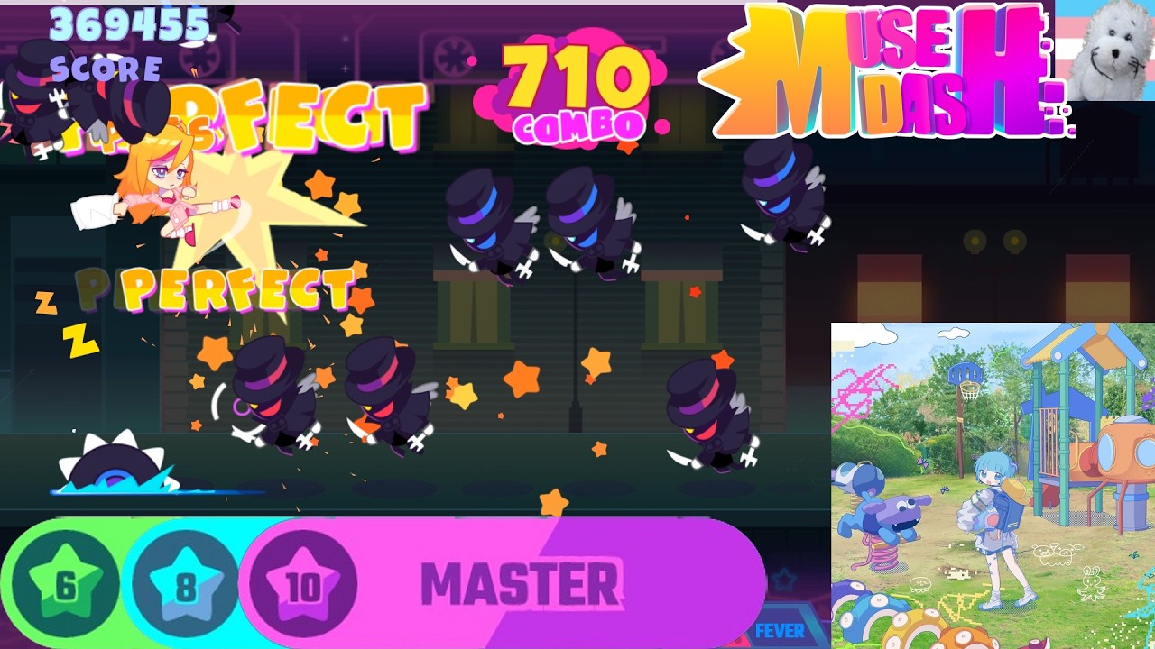 Muse Dash | Otsukimi Koete Otsukiai | Chart Preview | Easy, Hard & Master