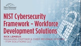 NIST Cybersecurity Framework: Workforce Development Solutions