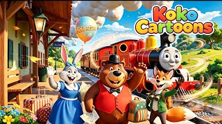 Animal Train Adventure 🚂🐼 | Fun Kids Song &amp; Learning Video | KOKO Cartoons