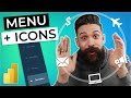 The ultimate page navigation part 1 clean menu  icons  power bi design