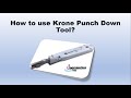 How to use Krone Punch Down Tool?