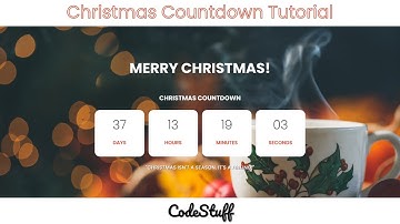 Christmas Countdown Timer using HTML CSS and JavaScript