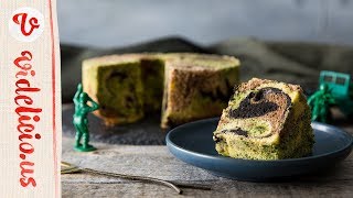 一度に3つの味が楽しめる♪欲張りなカモフラージュ柄シフォンケーキ｜How to make  Camouflage Chiffon Cake