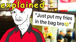 Overanalyzing putting fries in the bag