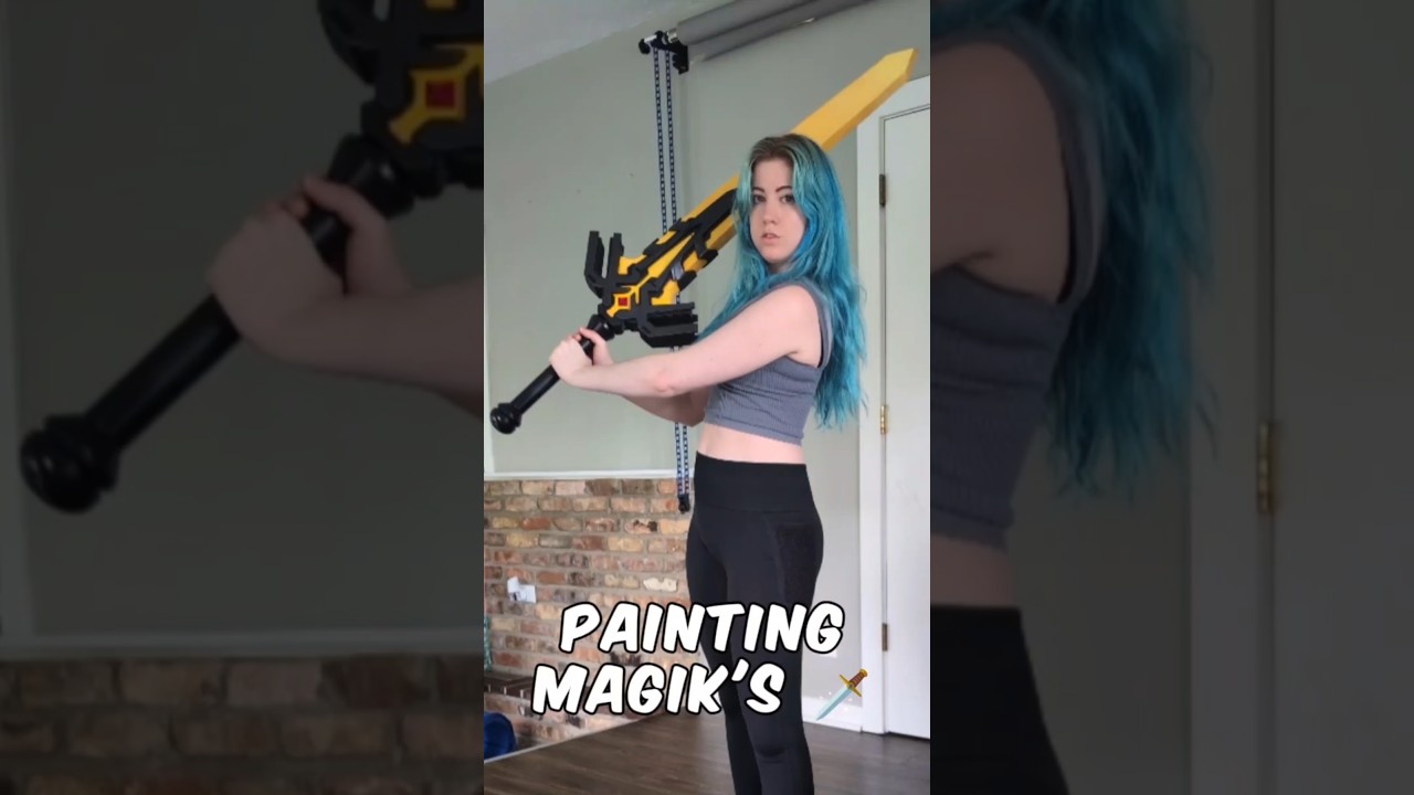 You Won't Believe How This Airbrush Transformed Magik's Soul 🗡️ #cosplay #marvelrivals #painting