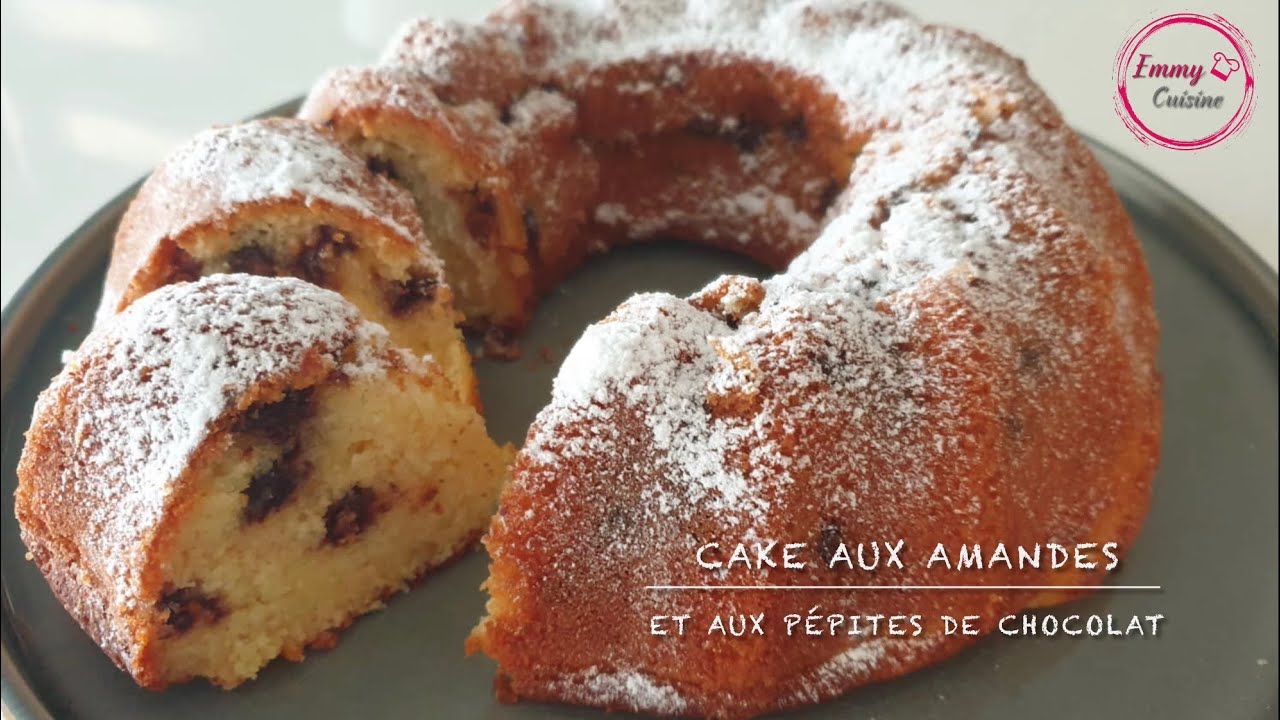 Cake aux amandes et aux pépites de chocolat