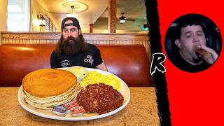 WIN FREE BREAKFAST FOR A YEAR IF YOU BEAT THIS PANCAKE CHALLENGE! | BeardMeatsFood | RENEGADES REACT
