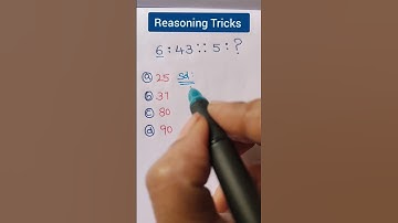 Reasoning Tricks - Number Analogy - Quantitative Aptitude#upsc#ssccgl#sscchsl#sscgd#shorts#maths
