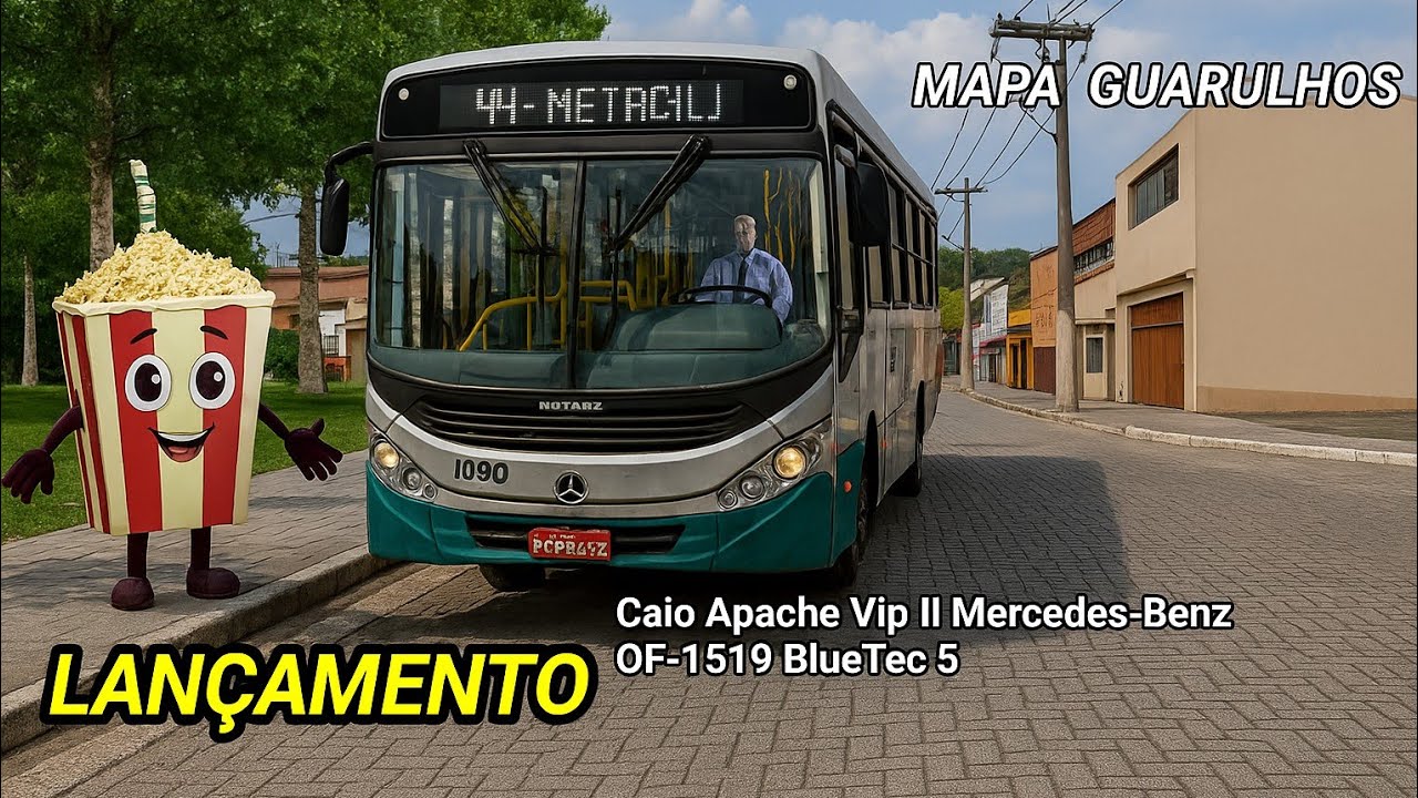 Lançamento Mod | Caio Apache Vip II Mercedes-Benz OF-1519 BlueTec 5 mapa guarulhos proton bus