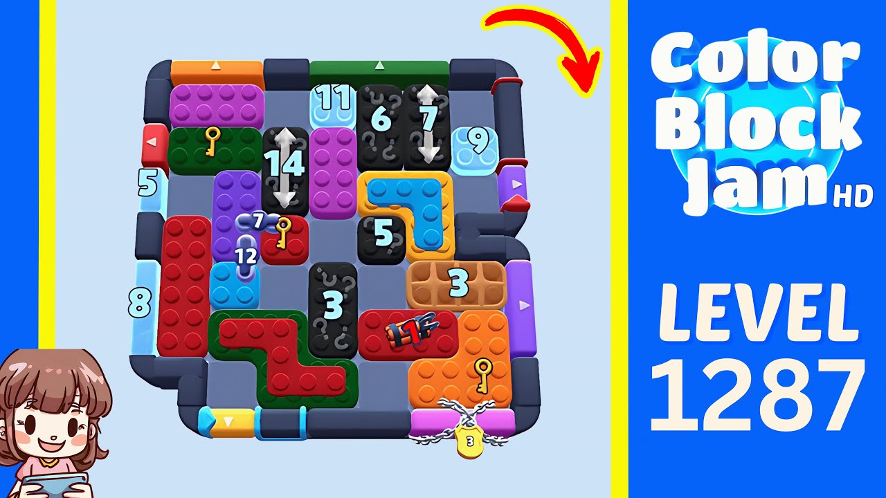Color Block Jam Level 1287 Solution Walkthrough