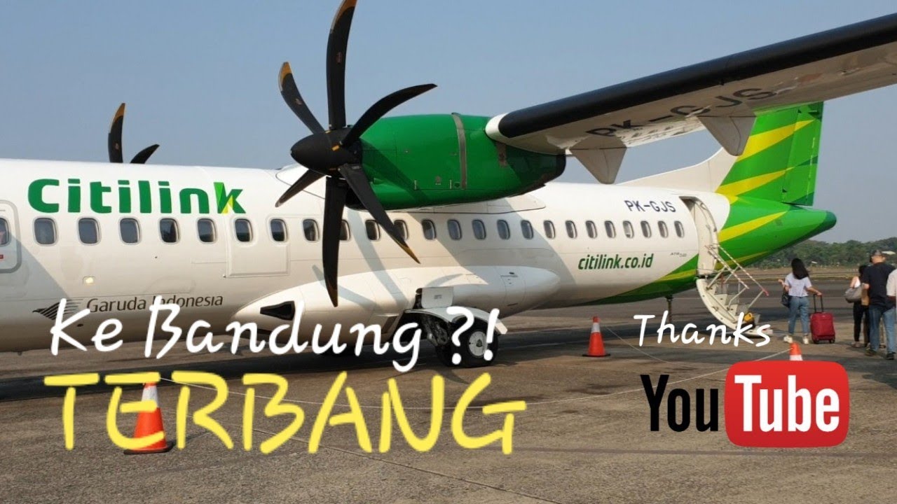 Naik Pesawat Baling Baling Citilink ATR 72 600 Jakarta 