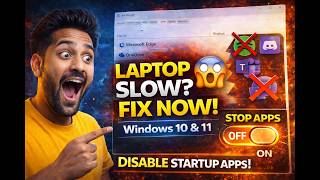 Startup Apps Kaise Band Kare 😱 | Laptop Fast Kare (Windows 10/11) PC Speed Boost Trick (2026)🔥 screenshot 1