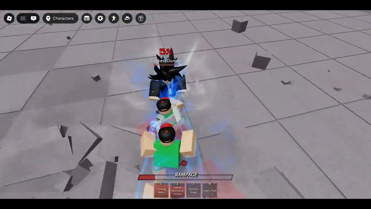 getting beaten up and i joined my private server to train up