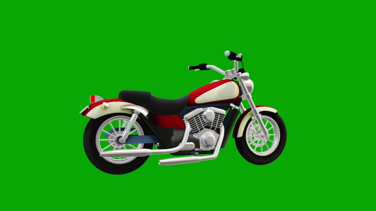 Motor Bike Green Screen