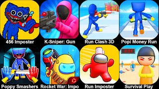 456 Imposter Survival Game,K-Sniper,Run Clash 3D: It’s playtime,Popy Money Run,Rocket War: Impostor screenshot 3