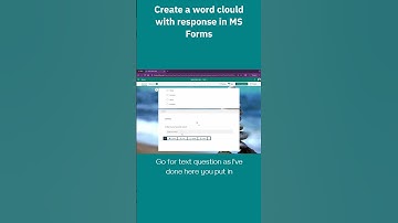 Create a word cloud with response from a MS Forms