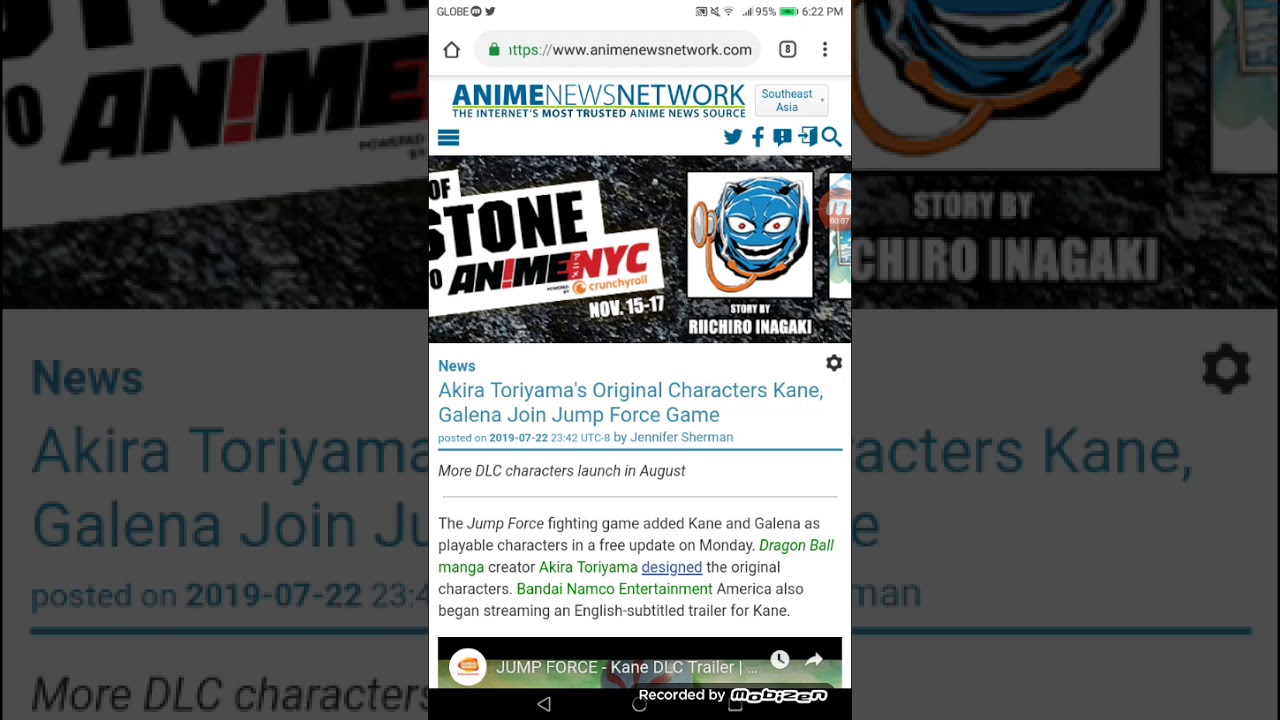 Akira Toriyama's Original Characters Kane, Galena Join Jump Force Game