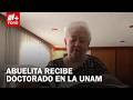 Adulta mayor de 89 años consigue doctorado en la UNAM