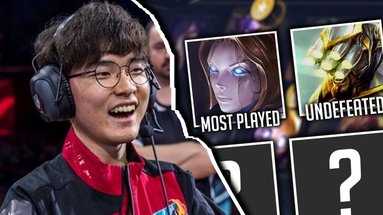 Faker's most played League of Legends champions and their win