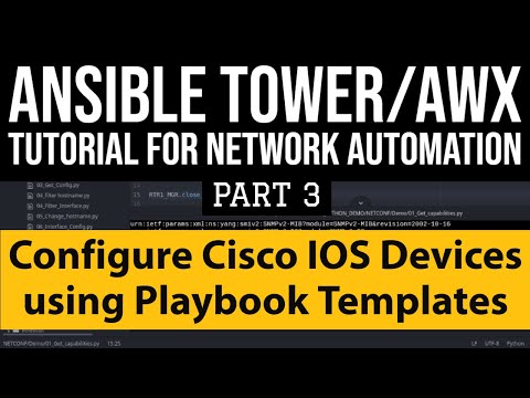 Ansible Tower/AWX Tutorial:Part 3 Configure Cisco Device using Playbook Template: GitLab CICD