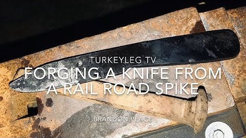 BLADESMITHING | FORGING A KNIFE FROM A RAIL ROAD SPIKE PART 1