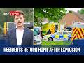 Residents return home in Bristol after police declare safe area around deadly explosion