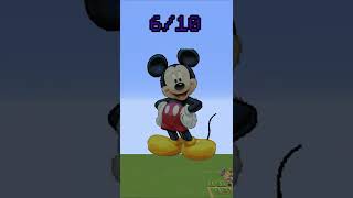 Minecraft: Which MICKEY MOUSE CLUBHOUSE Pixel Art is the Best🤔 #shorts Audio by  @ChrisMCC