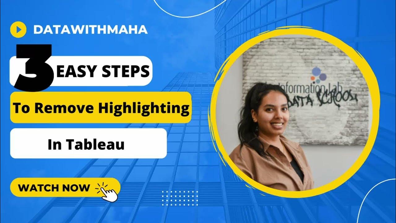 How to Remove Highlighting in Tableau DataWithMaha YouTube