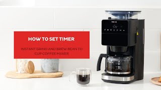 How to Set the Timer - Instant Grind and Brew Bean to Cup Coffee Maker