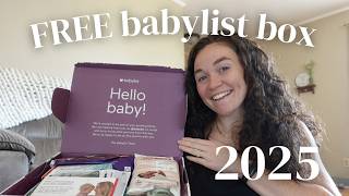 FREE hello baby box from Babylist unboxing 2025 **coupons, bottles, pacifiers, creams**
