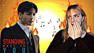 REACTION|РЕАКЦИЯ на JUNGKOOK-STANDING NEXT TO YOU(Чонгук скатился?!Плагиат?!)