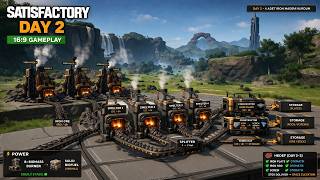 Satisfactory Day 2 – 4 Iron Miners Setup! Early Game Factory Build Guide