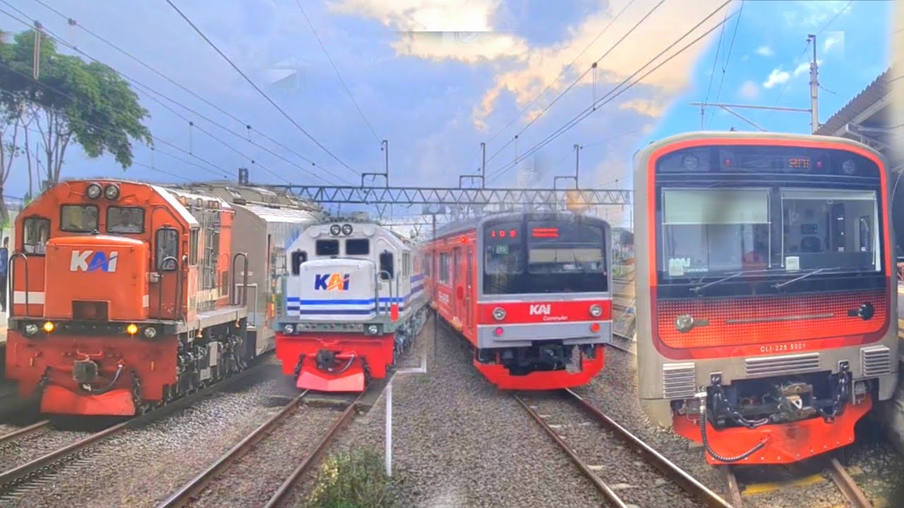 PERDANA DINAS KRL BARU BUATAN BANYUWANGI CLI iE 305,LOKOMOTIF LANGKA WNB CC 204,RNB LIVERY SUMATRA
