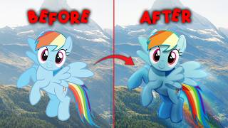 Rainbow Dash Photo Manipulation Speed Art!