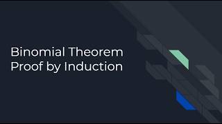 Binomial Theorem Induction Proof