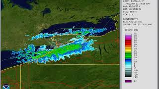 Lake-Effect Snow in Buffalo, New York (11/16/2014 - Radar Loop)